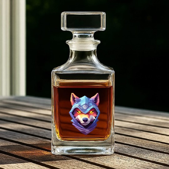Hooded Alpha Wolf Ninja: Leader of the Night Whiskey Decanters