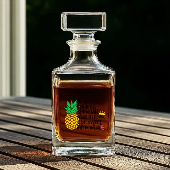 Be A Pineapple Stand All Wear A Crown Be Sweet On Whiskey Decanters