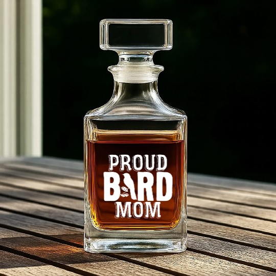 Bird Mom Birds Love Budgie Sparrow Heron Parrot Whiskey Decanters