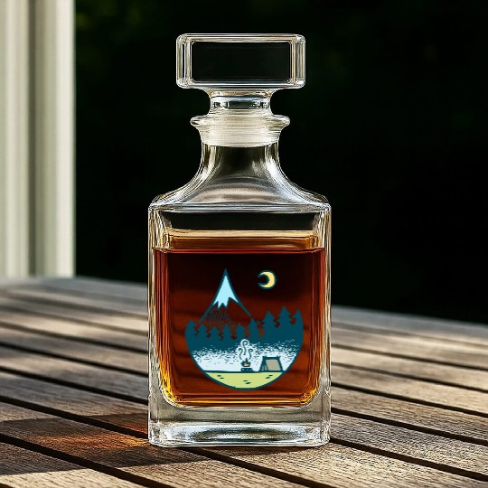 Keep It Simple (Camping At Night) Whiskey Decanters