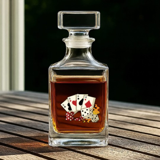 Poker Ace Texas Hold'em Whiskey Decanters