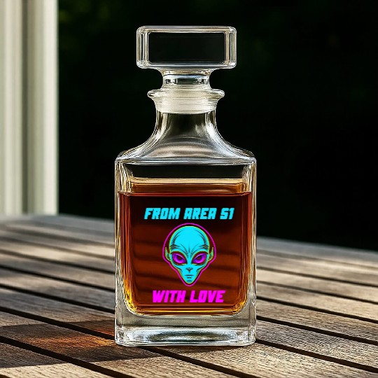 From Area 51 Alien With Love Whiskey Decanters