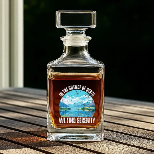 In the silence of death, we find serenity - Whiskey Decanters