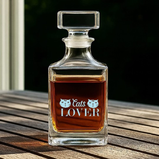 Cats Lover Design For Cat Owner Whiskey Decanters