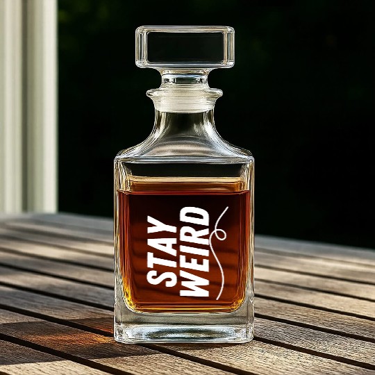 Stay Weird Whiskey Decanters