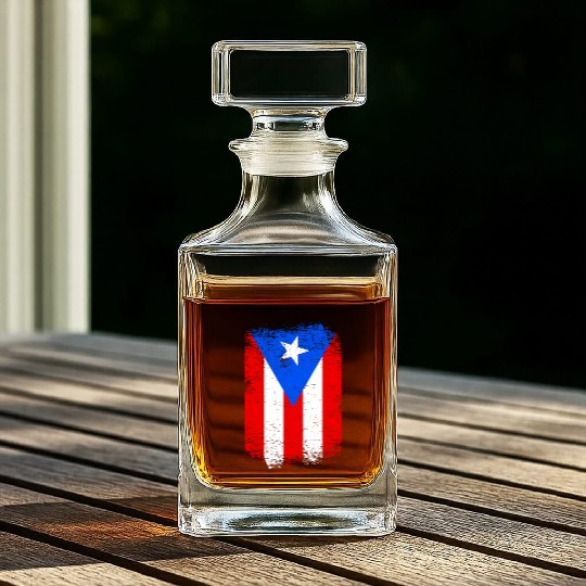 Puerto Rico Flag Puerto Rican Whiskey Decanters