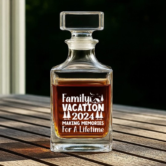 Family Vacation Making Memories Lifetime Whiskey Decanters