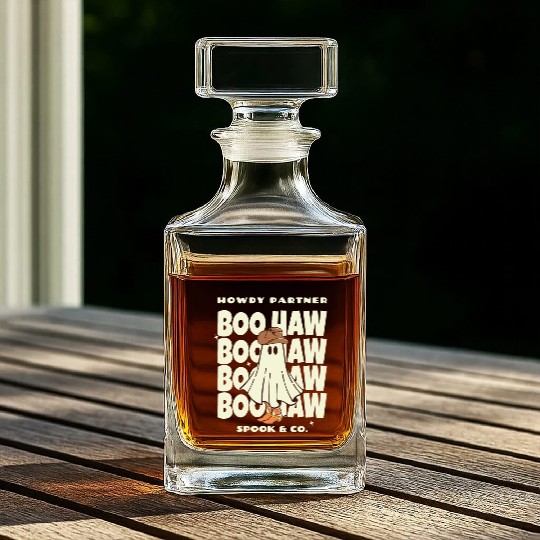 Howdy Partner Boo Haw Spook & Co. Whiskey Decanters
