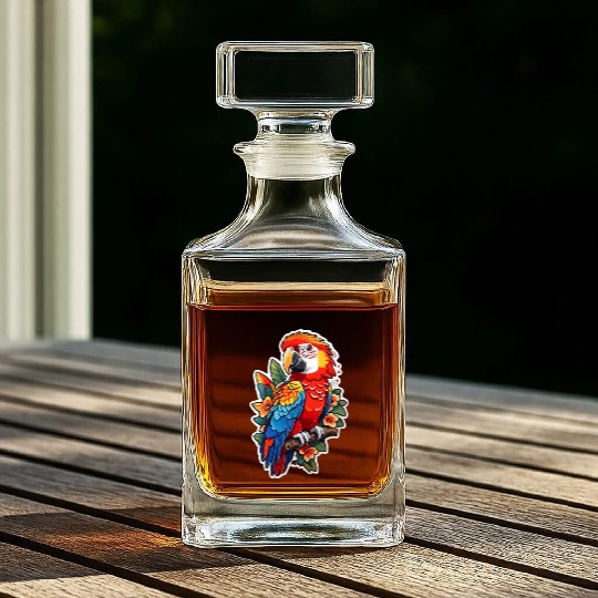 Scarlet Macaw Kawaii Whiskey Decanters