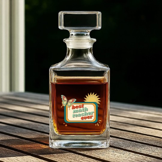 Teacher Appreciation, best math teacher ever Whiskey Decanters