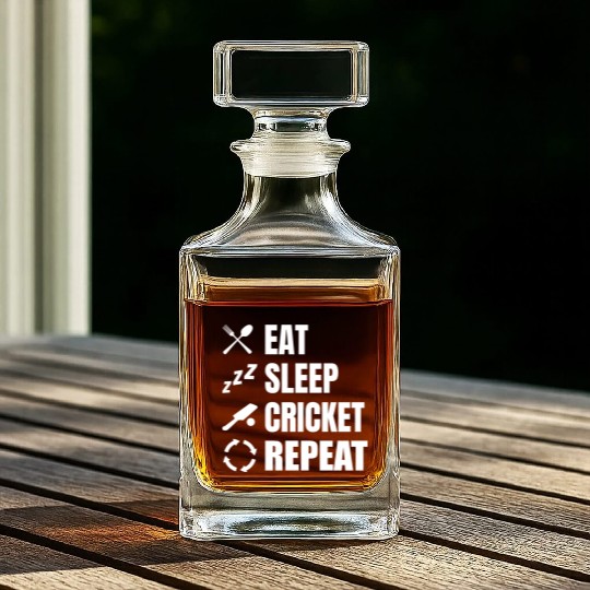 Cricket Player Daily Routine Whiskey Decanters