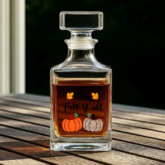 It s Fall Y all Cute Gnomes Pumpkin Spice Season Whiskey Decanters