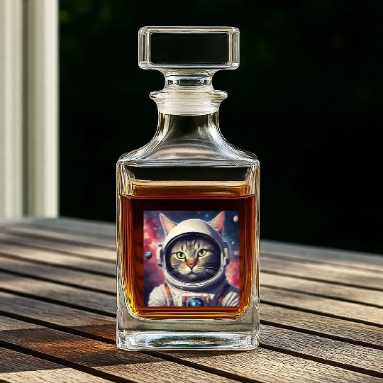 space cat Whiskey Decanters
