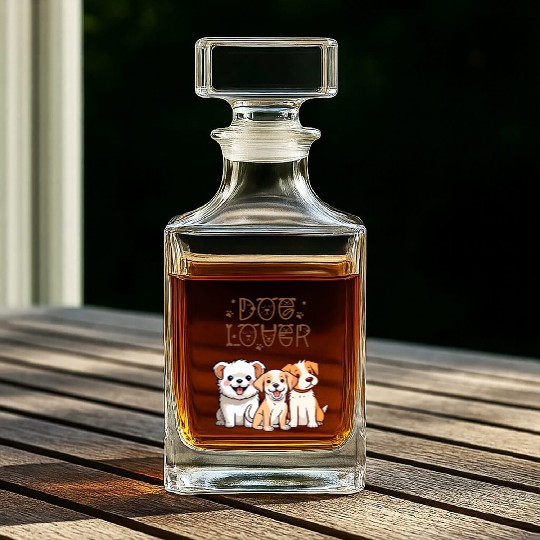 3 Cute Dogs for Dog Lovers Whiskey Decanters