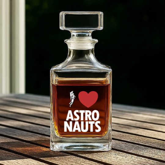 I Love Astronauts Spacecraft Cosmonaut Astronaut Whiskey Decanters