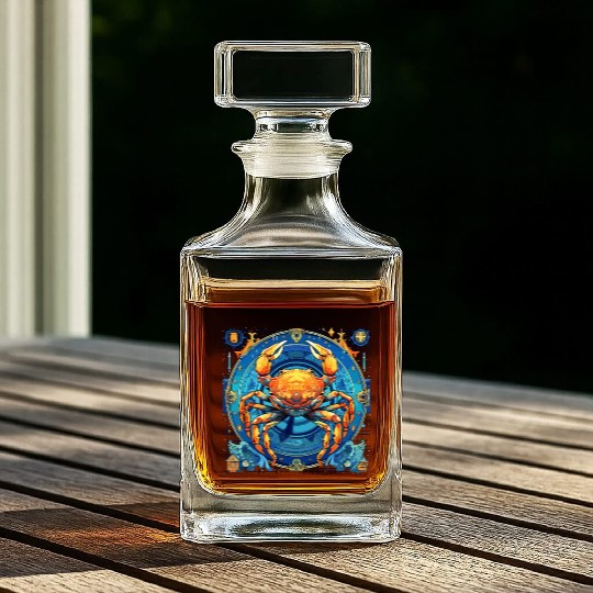 Embrace Your Cancer Identity: Cancer Zodiac Whiskey Decanters