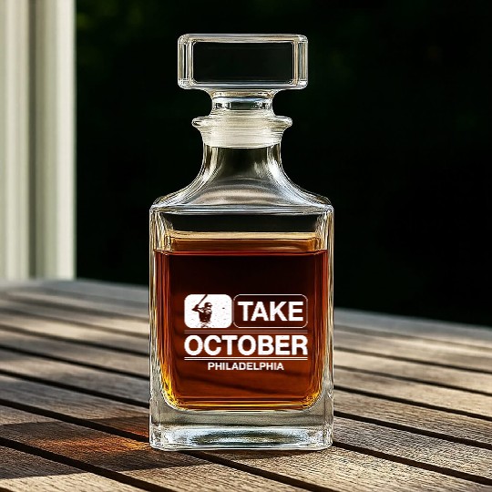 Take October Philly Philadelphia Whiskey Decanters