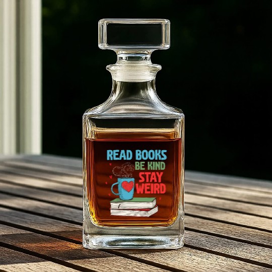 Read Books Be Kind Stay Weird Reading Whiskey Decanters