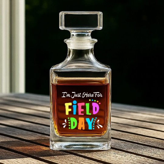 School Field Day Teacher I m Just Here For Field Whiskey Decanters