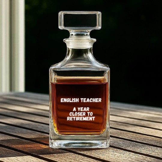 English Teacher A Year Closer To Retirement Whiskey Decanters