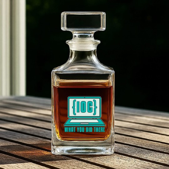 Cybersecurity IOC What You Did Computer Science Whiskey Decanters