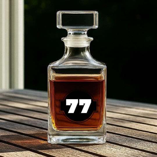 Congratulations 77 Years - Number Seventy-Seven Whiskey Decanters