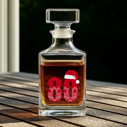 80th Birthday - Congratulations Number Eighty! Whiskey Decanters