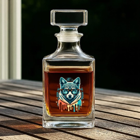 Hipster Wolf Drip Whiskey Decanters