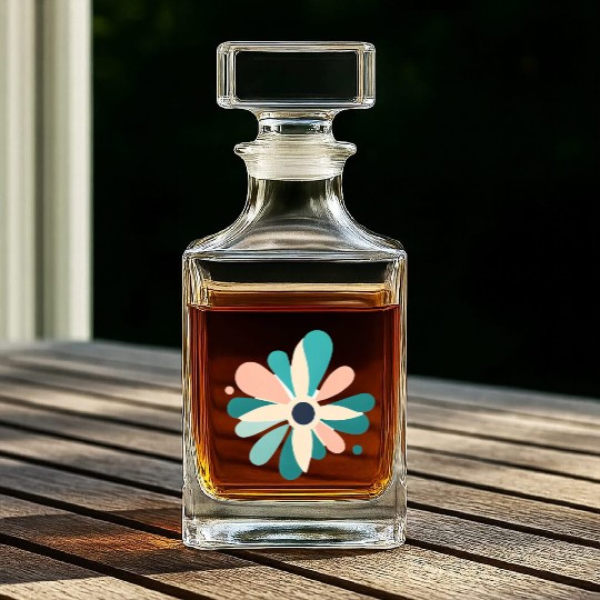 Colorful Sunflower Whiskey Decanters