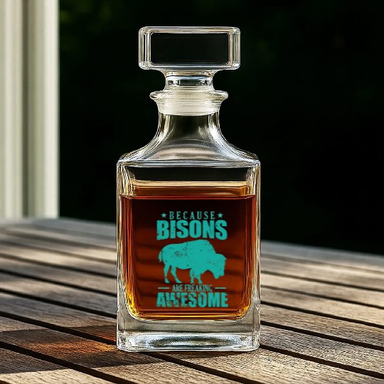 Because Bisons are Freaking Awesome Animal Whiskey Decanters