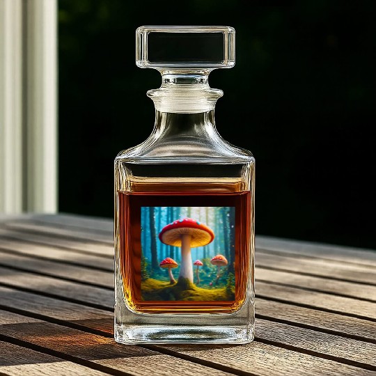 Mellow Mushroom Whiskey Decanters