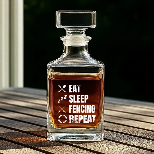 Fencing Daily Routine Whiskey Decanters