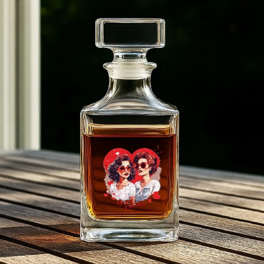 Valentines Day Outfit For Her And Her in love Whiskey Decanters