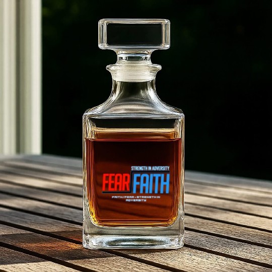 Faith Over Fear Whiskey Decanters