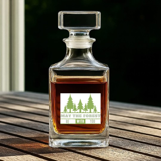 May The Forest Be With You Whiskey Decanters