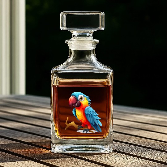 Macaw Parrot for a Bird Lover Animal Lover Whiskey Decanters