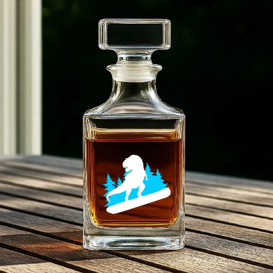 Snowboard Love Snowboarding Whiskey Decanters