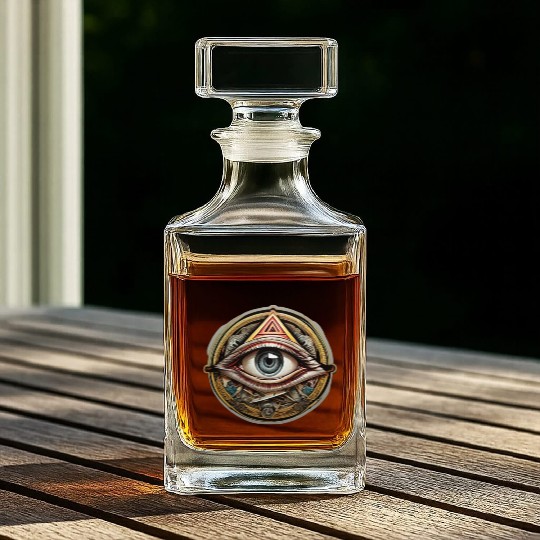 secret society illuminati Whiskey Decanters