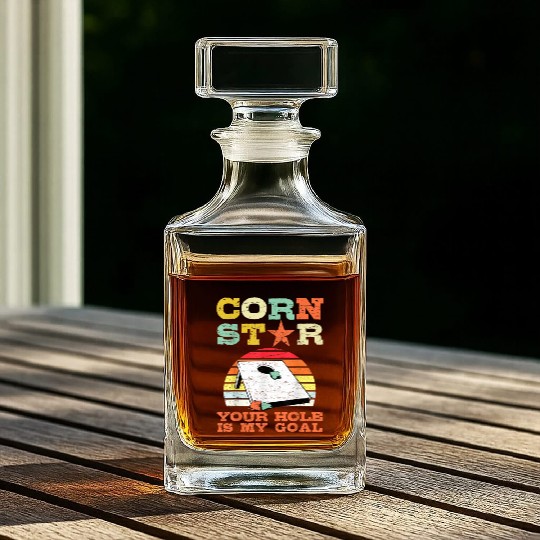 Corn Star Your Hole is My Goal Vintage Cornhole Whiskey Decanters