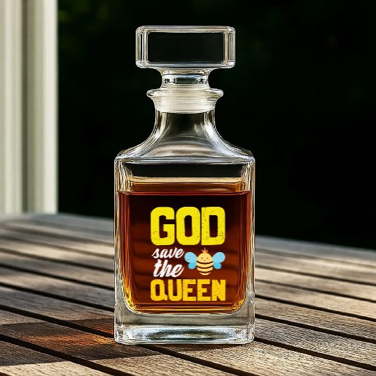 Earth Quote God Save The Queen Bee Whiskey Decanters