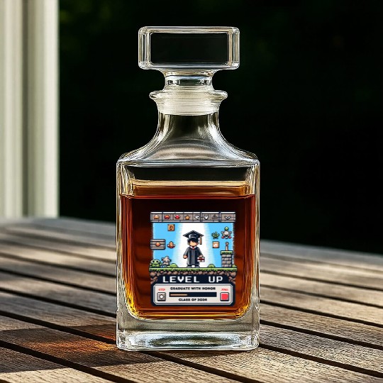 Pixel Perfect Grad: Level Up - Class of 2024 Whiskey Decanters