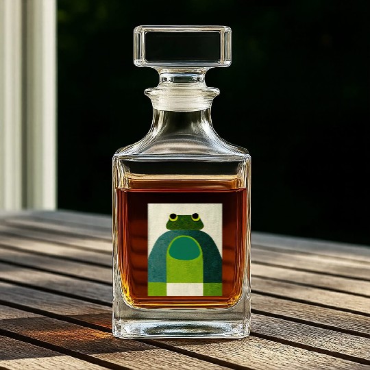 Mod Frog Tres - Frog Art design Whiskey Decanters