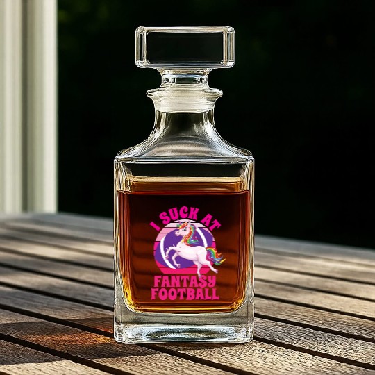 I Suck At Fantasy Football Whiskey Decanters