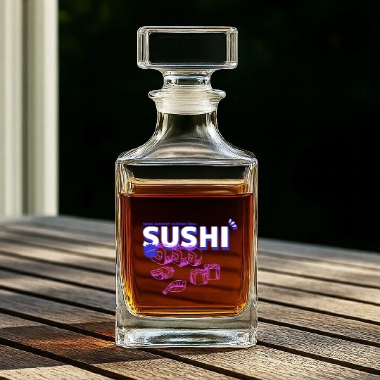 sushi chef, sushi lover Whiskey Decanters