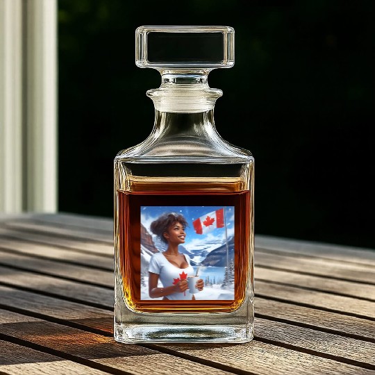 Canadian Winter Snow in Banff Canada Whiskey Decanters