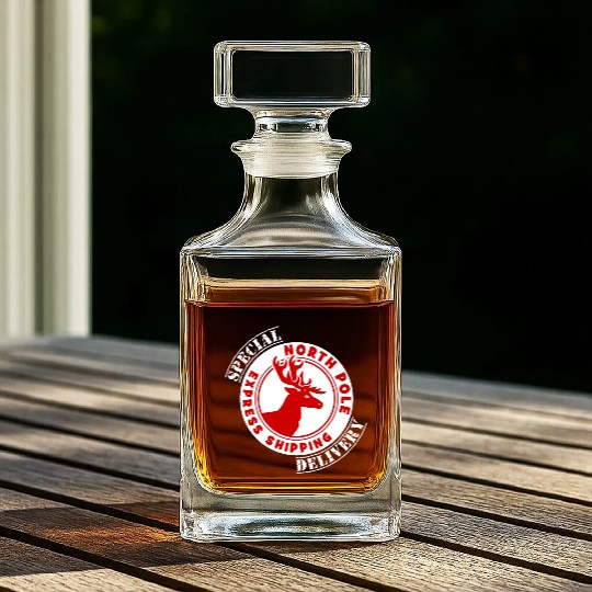 NORTH POLE SPECIAL DELIVERY Whiskey Decanters