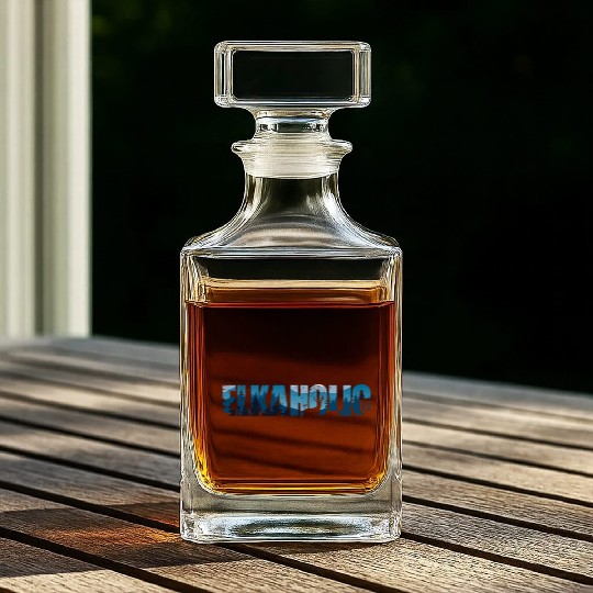 Elk Hunting Elkaholic Hunters Whiskey Decanters