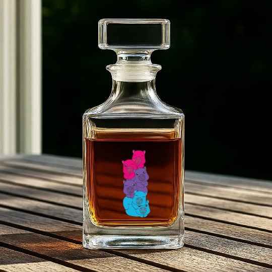Androgynous Flag Pride Lgbtq Cute Capybara Whiskey Decanters