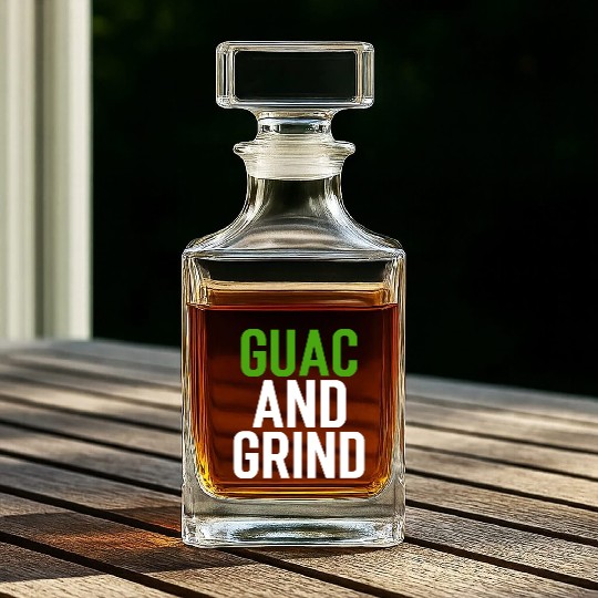 Guac and Grind Avocado Gym Whiskey Decanters