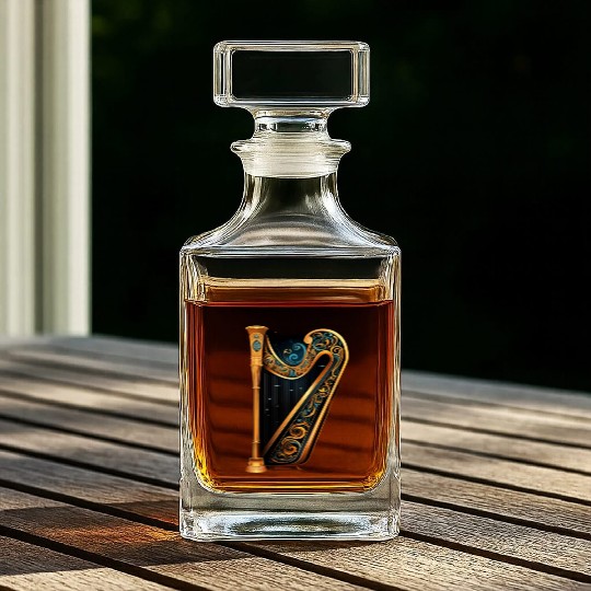 Harp Harpist Harmonica Harp Player Musician Whiskey Decanters